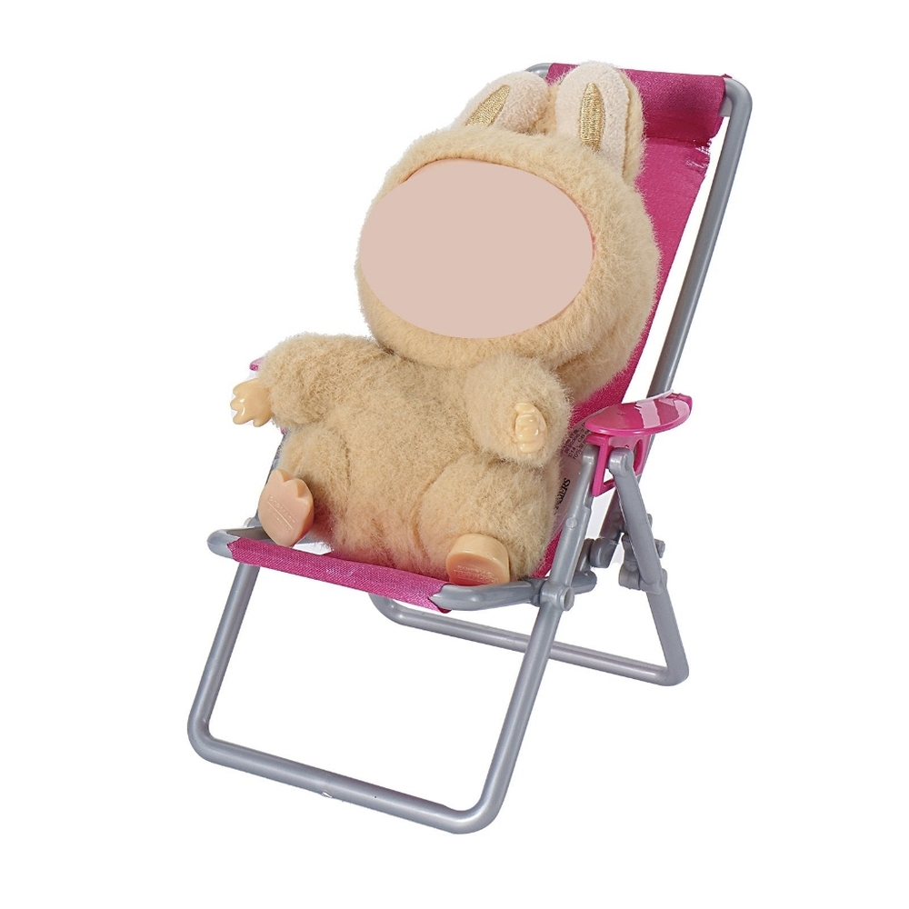 Pink Lawn Chair for Labubu Doll - Doll NOT INCLUDED